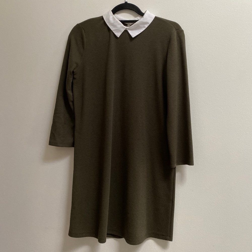 Zara Collared Long Sleeve Mini Dress S